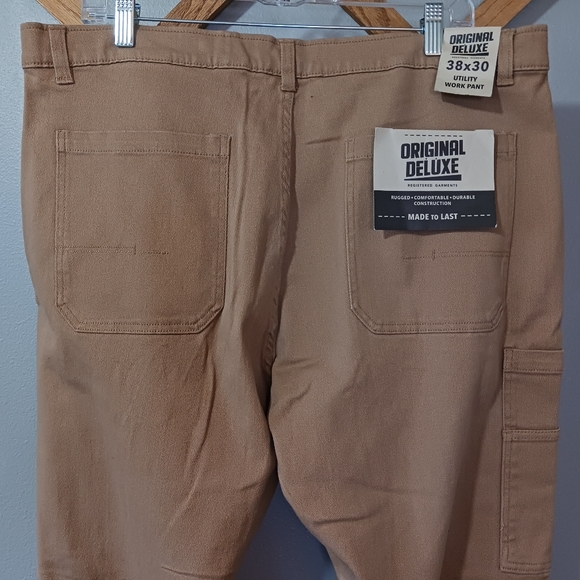 NWT Apparel Collection Original Deluxe Supply Utility Work Pants Khaki 38x30 - Picture 7 of 8